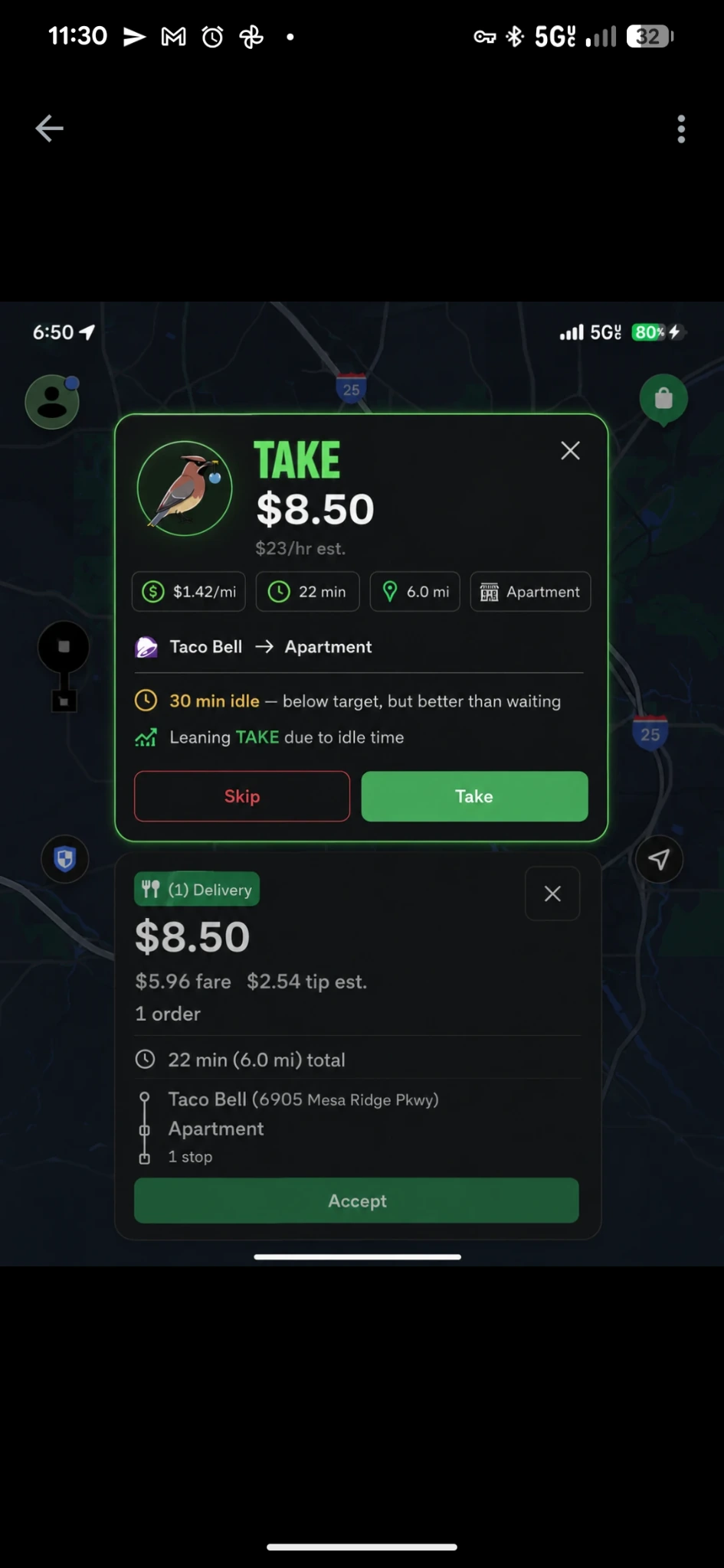 CherryPlucker TAKE recommendation with order details and decision guidance